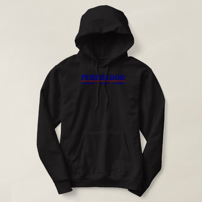 Pure Blood Unmasked Unvaxxed Unafraid Anti Vaccine Hoodie (Design Front)