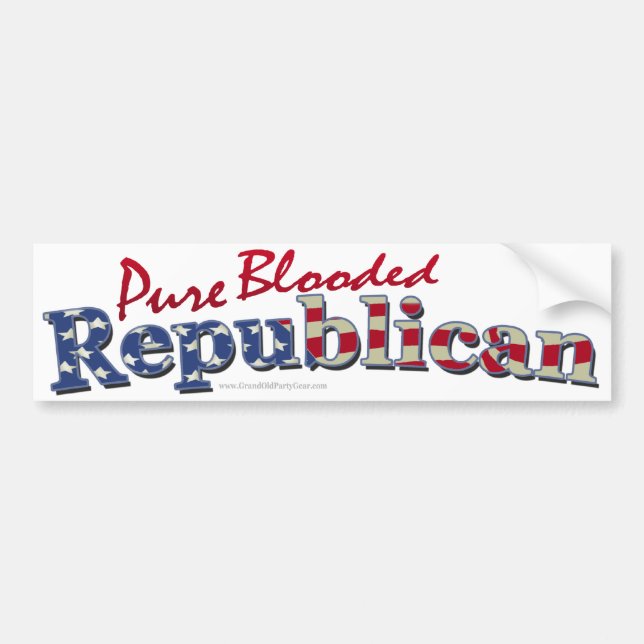 Pure Blooded Republican Bumper Sticker (Front)