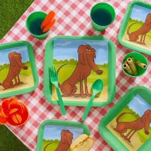Pure Bred Irish Setter Dog Paper Plates
