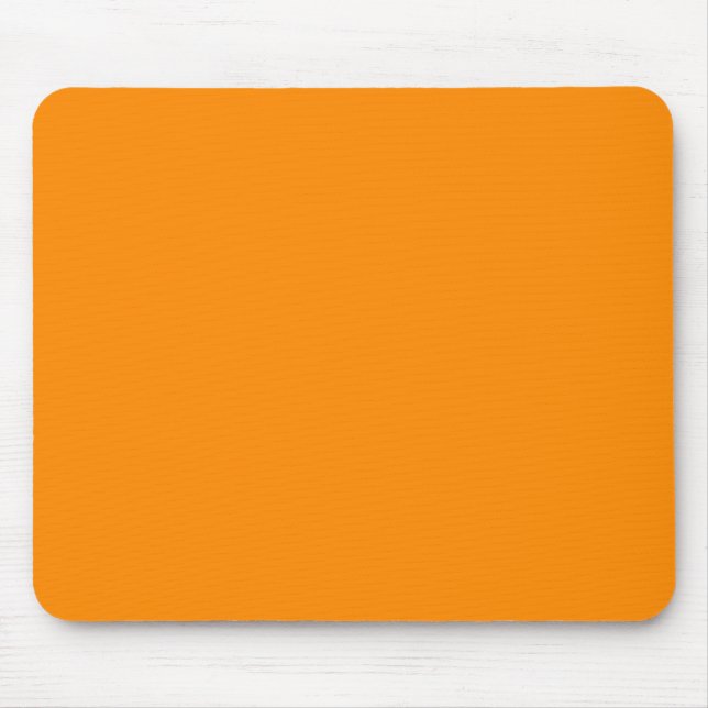 Pure Bright Orange Customized Template Blank Mouse Pad (Front)
