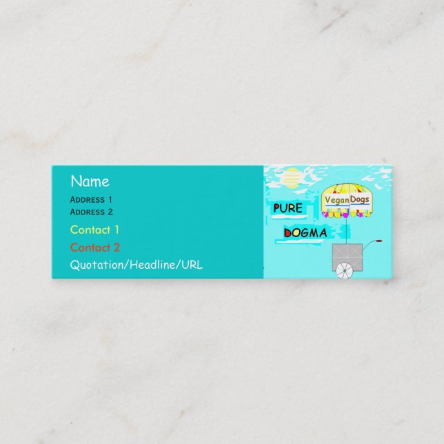 Pure Dogma Mini Business Card (Front)