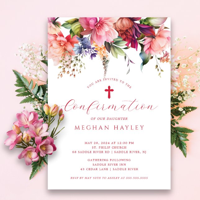 Pure Elegance Girls First Confirmation Invitation (Créateur téléchargé)