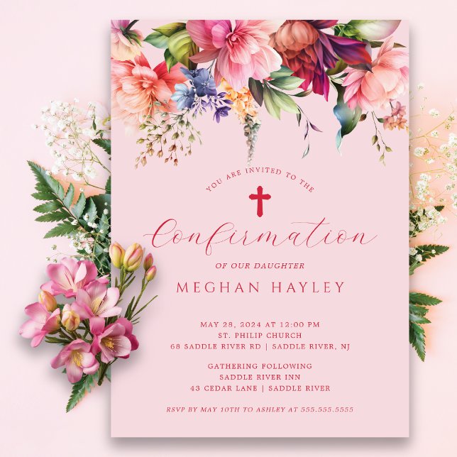 Pure Elegance Girls First Confirmation Invitation (Créateur téléchargé)