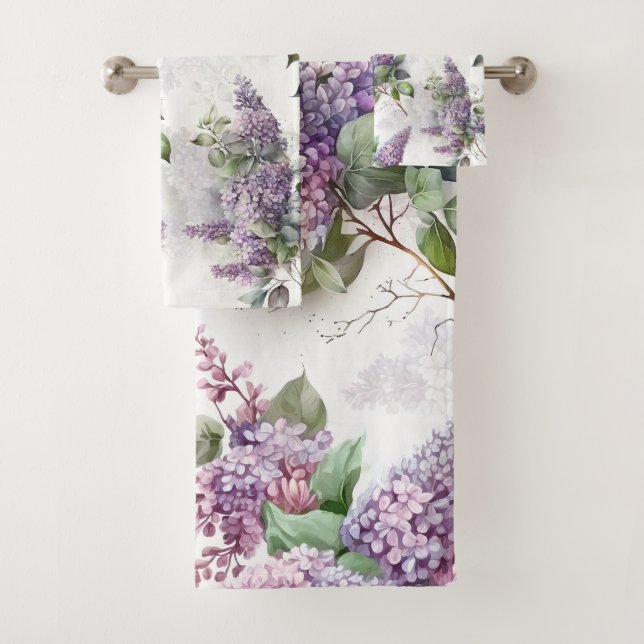 Pure Elegance Lilac Towel Ensemble (Insitu)
