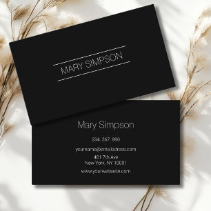 pure elegance minimalistic business card