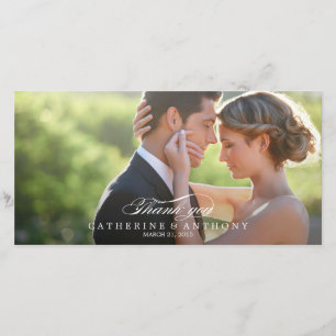 Pure Elegance Wedding Thank You - White Card