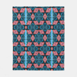 Pure Energy fractal futuristic pattern Fleece Blanket