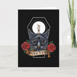 Pure Evil Cat Card