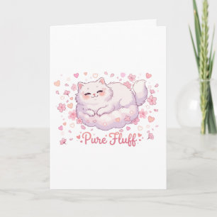  Pure Fluff Cute Kawaii Cat Card