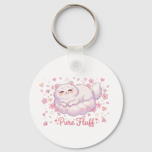Pure Fluff Cute Kawaii Cat Keychain