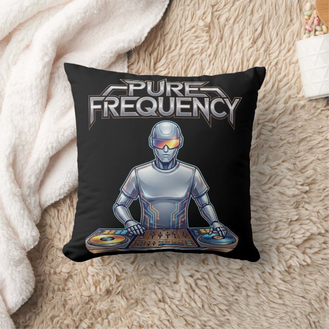 Pure Frequency – Electronic Music Art Throw Pillow (Blanket)
