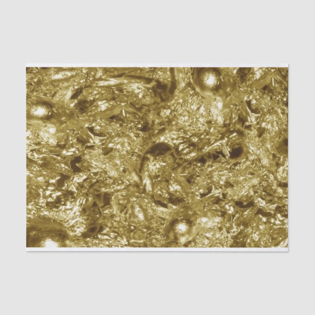PURE GOLD Abstract Pattern + your text / photo Tissue Paper (Front)