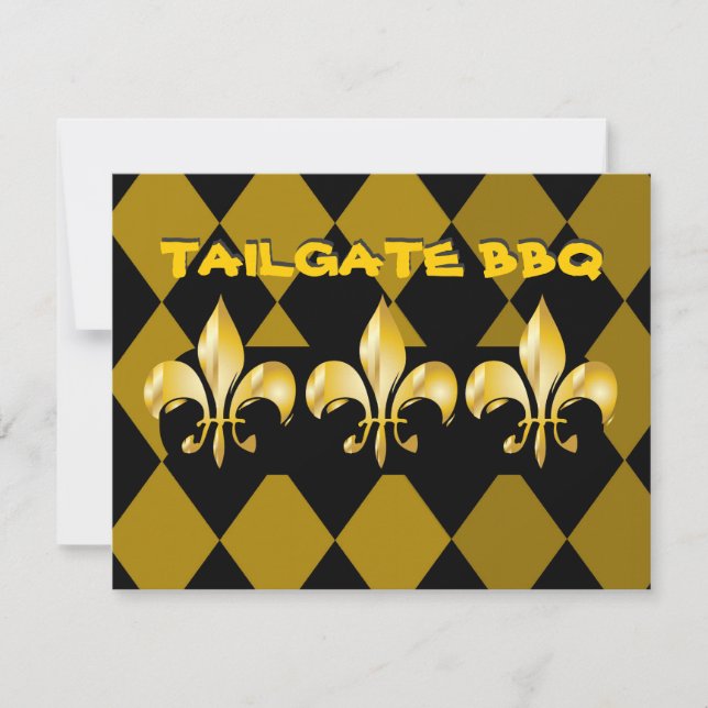 Pure Gold Fleur de Lis Invitation (Front)