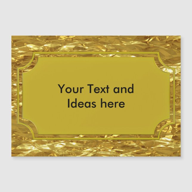 PURE GOLD FOIL Pattern + your text / ideas (Front)