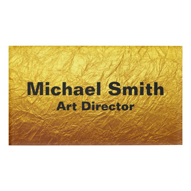 PURE GOLD PAPER Pattern + your name / photo Tag (Front)