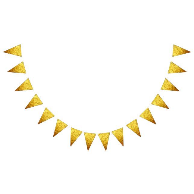 PURE GOLD PAPER Pattern + your text / photo Bunting Flags (All)