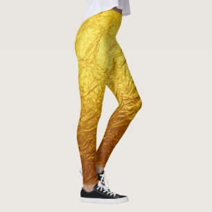 PURE GOLD PAPER Pattern + your text / photo Leggings