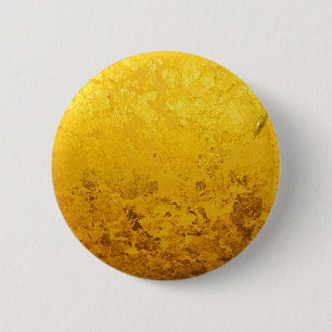 PURE GOLD pattern / gold leaf 2 Inch Round Button