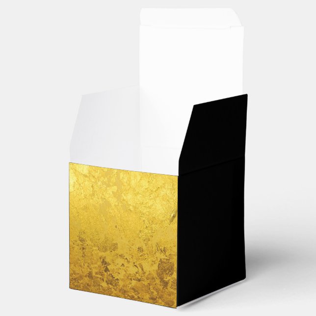 PURE GOLD pattern / gold leaf Favor Box (Opened)