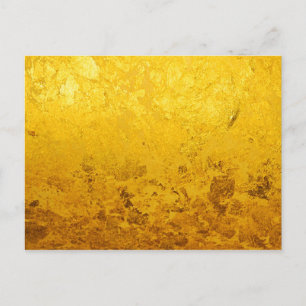 PURE GOLD pattern / gold leaf Postcard