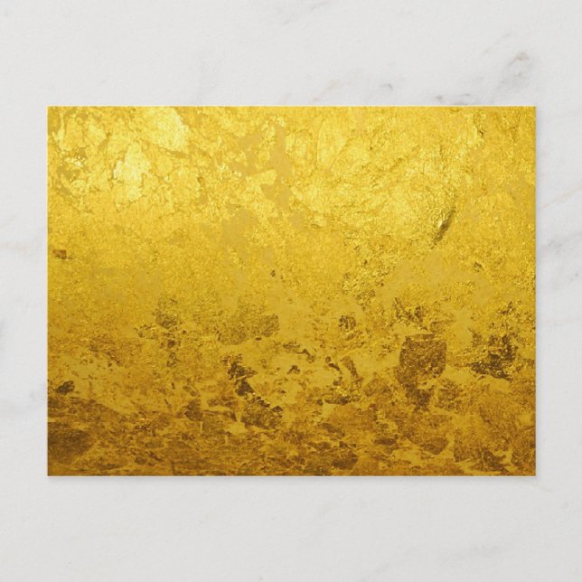 PURE GOLD pattern / gold leaf Postcard (Front)