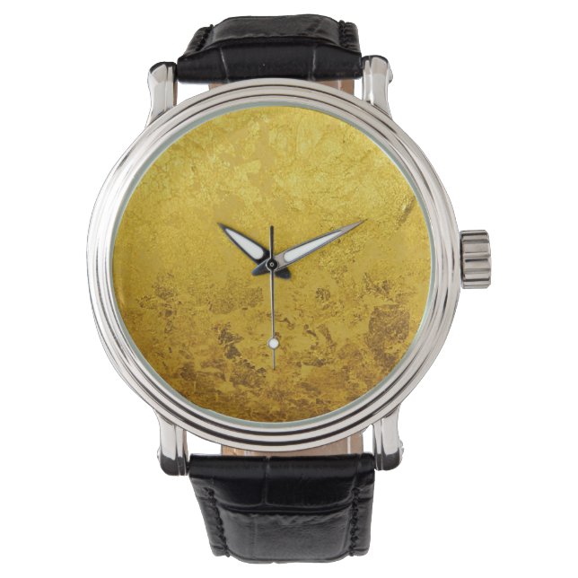 PURE GOLD pattern / gold leaf Watch (Front)