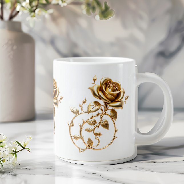 Pure Gold Roses Giant Coffee Mug (Creator Uploaded)