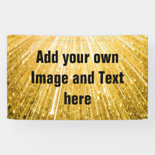 PURE GOLD Shower Pattern + your text / photo Banner