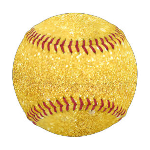 PURE GOLD Sparkles Pattern + your text / photo Baseball