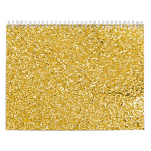 PURE GOLD Splatter Pattern Custom Printed Calendar