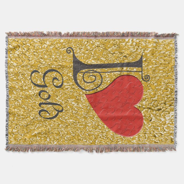 PURE GOLD Splatter Pattern + your ideas Throw Blanket (Front)