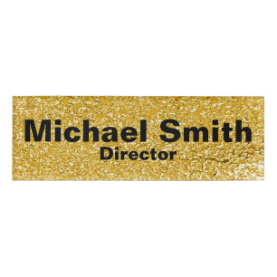 PURE GOLD Splatter Pattern + your Name / Photo Tag
