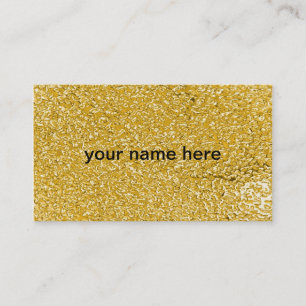 PURE GOLD Splatter Pattern + your text Business Card