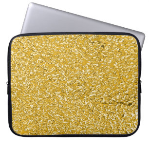 PURE GOLD Splatter Pattern + your text Laptop Sleeve