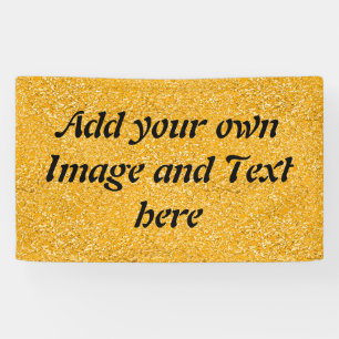 PURE GOLD Splatter Pattern + your text / photo Banner