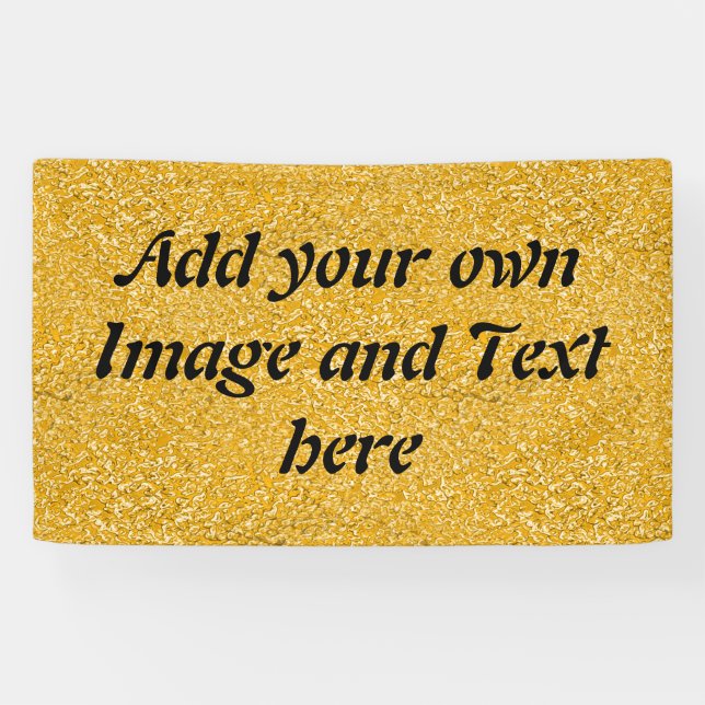 PURE GOLD Splatter Pattern + your text / photo Banner (Horizontal)