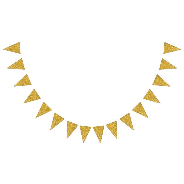 PURE GOLD Splatter Pattern + your text / photo Bunting Flags (All)