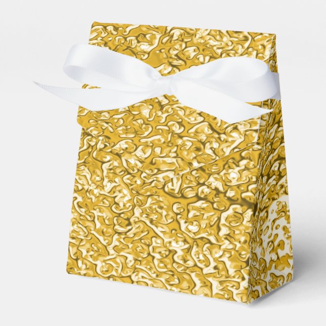 PURE GOLD Splatter Pattern + your text / photo Favor Box (Front Side)