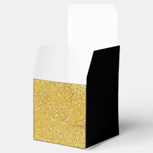 PURE GOLD Splatter Pattern + your text / photo Favor Box