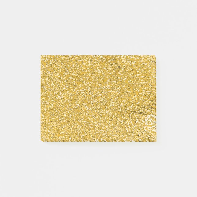 PURE GOLD Splatter Pattern + your text / photo Post-it Notes (Front)