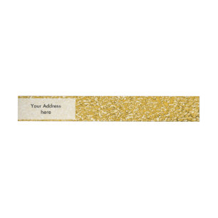 PURE GOLD Splatter Pattern + your text / photo Wraparound Address Label