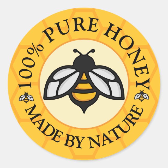 Pure Honey  Classic Round Sticker (Front)