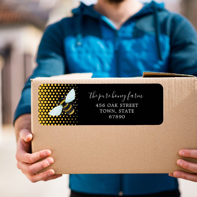 Pure Honey Custom Food | Return Address Labels (Honey Business Return Address Labels)