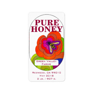 Pure Honey Jar 2 lbs./907g Label