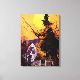 "PURE IMAGINATION" COLLECTION VINTAGE LEAFY WITCH CANVAS PRINT