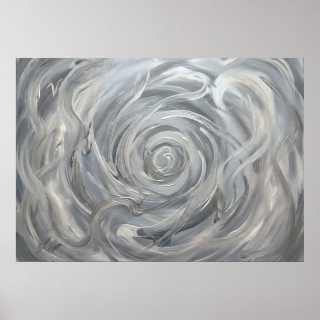 Pure Intent Silver Spiral Spirit Art Poster (Front)