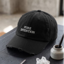 Pure Intention Distressed Dad Hat | Minimalist