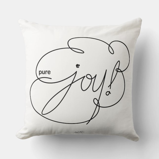 pure JOY - Bold CloudS Throw Pillow (Front)