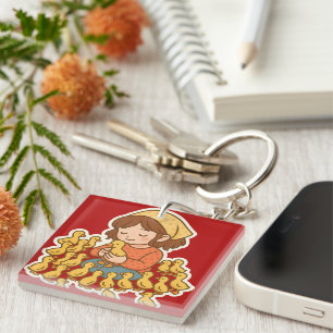 Pure Joy with Little Ducklings 🐥💛" Keychain