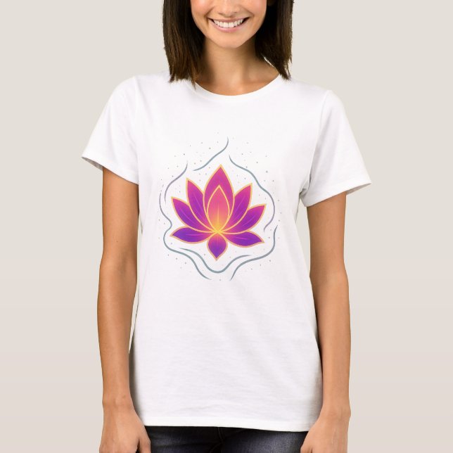 Pure Lotus Flower T-Shirt | Women's Yoga Apparel (Devant)